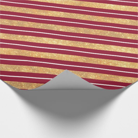 Rote Streifen Geschenkpapier (Ecke)