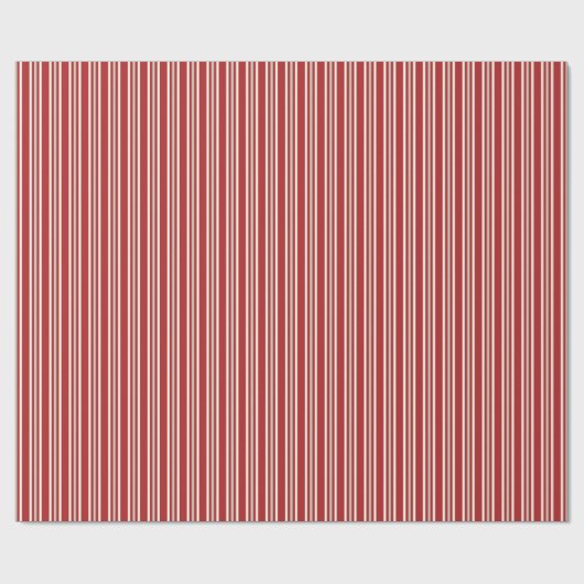 Rote Streifen Geschenkpapier (Flach)