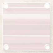 Rote Streifen Glasuntersetzer (Rückseite)