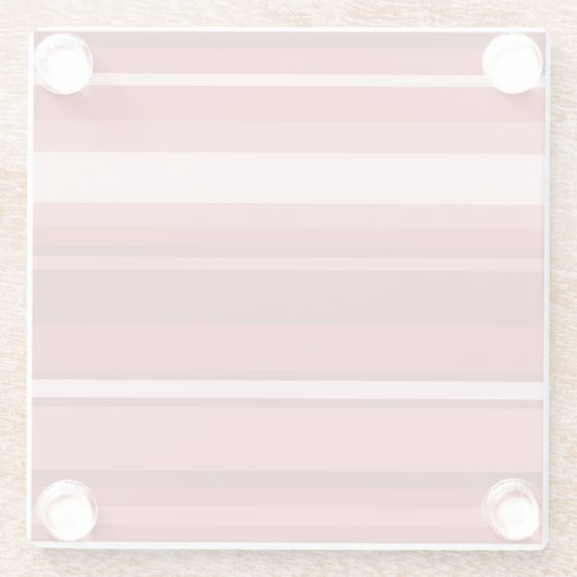 Rote Streifen Glasuntersetzer (Rückseite)