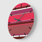 Rote Streifen Große Wanduhr (Winkel)