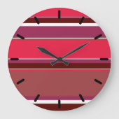 Rote Streifen Große Wanduhr (Vorderseite)