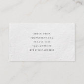 Rote Streifen Imitate Metallisches Gold Visitenkarte (Rückseite)