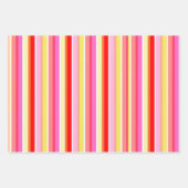 Rote Streifen in Orangetönen belebt Geschenkpapier Set (Vorderseite 3)