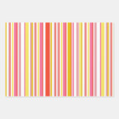 Rote Streifen in Orangetönen belebt Geschenkpapier Set (Vorderseite 2)