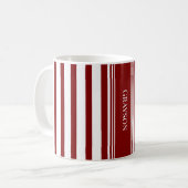 Rote Streifen Kaffeetasse (Vorderseite Links)