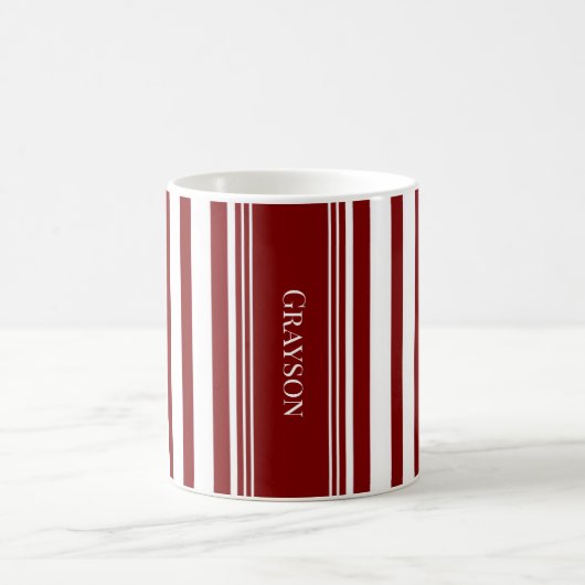 Rote Streifen Kaffeetasse (Mittel)