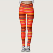 Rote Streifen Leggings (Vorderseite)