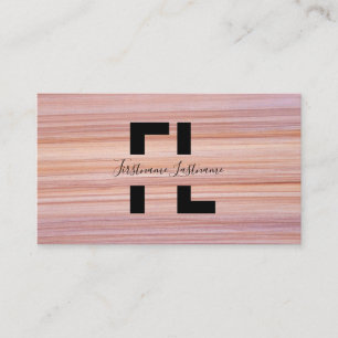 Rote Streifen Marmoroberfläche, eleganter monogram Visitenkarte