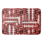 Rote Streifen mit Farbverlauf oder poliert Badematte (Vorderseite)