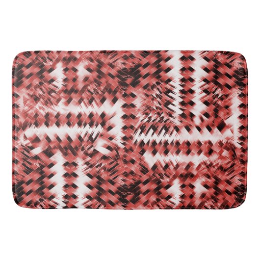Rote Streifen mit Farbverlauf oder poliert Badematte (Vorderseite)