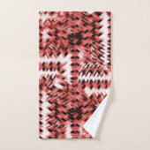 Rote Streifen mit Farbverlauf oder poliert Badhandtuch Set (Handtuch)