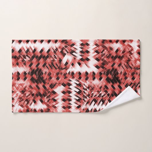 Rote Streifen mit Farbverlauf oder poliert Badhandtuch Set (Handtuch)