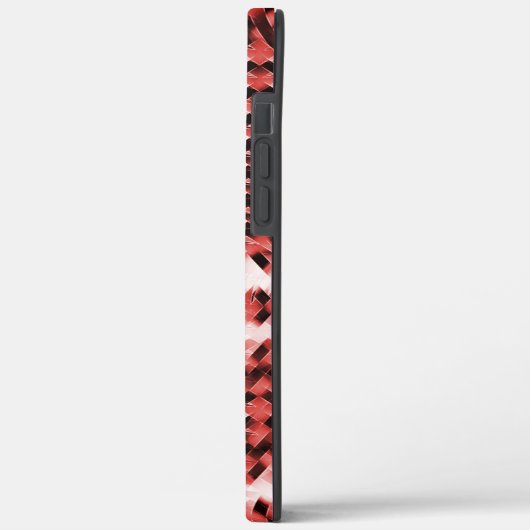 Rote Streifen mit Farbverlauf oder poliert Case-Mate iPhone Hülle (Rückseite / Links)