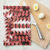 Rote Streifen mit Farbverlauf oder poliert Geschirrtuch (Viertel Falte)