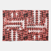 Rote Streifen mit Farbverlauf oder poliert Geschirrtuch (Horizontal)