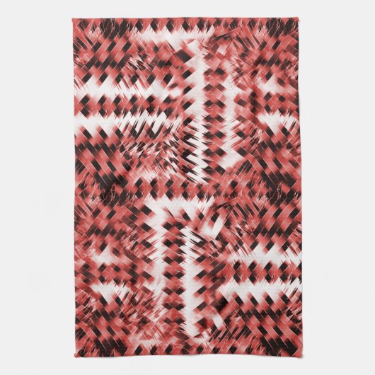 Rote Streifen mit Farbverlauf oder poliert Geschirrtuch (Vertikal)