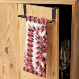 Rote Streifen mit Farbverlauf oder poliert Geschirrtuch