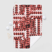 Rote Streifen mit Farbverlauf oder poliert Golfhandtuch (Insitu)