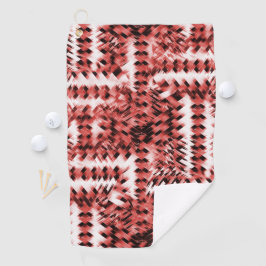 Rote Streifen mit Farbverlauf oder poliert Golfhandtuch