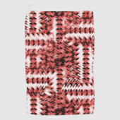 Rote Streifen mit Farbverlauf oder poliert Golfhandtuch (Vorderseite)