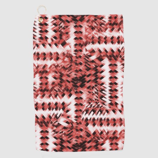 Rote Streifen mit Farbverlauf oder poliert Golfhandtuch (Vorderseite)