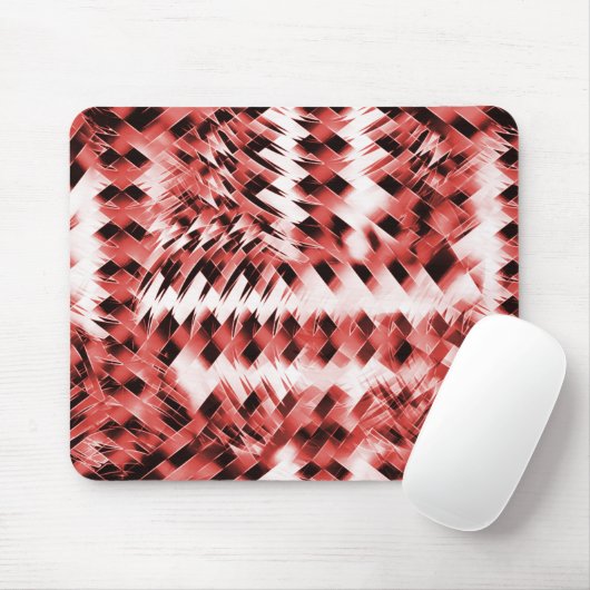Rote Streifen mit Farbverlauf oder poliert Mousepad (Mit Mouse)