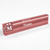 Rote Streifen Namensplakette