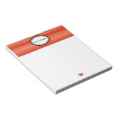 Rote Streifen Notizblock (angewinkelt)