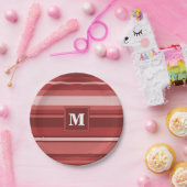 Rote Streifen Pappteller (Party)