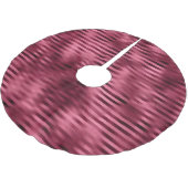 Rote Streifen Polyester Weihnachtsbaumdecke (Schrägansicht)