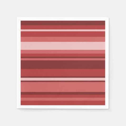 Rote Streifen Serviette (Vorderseite)