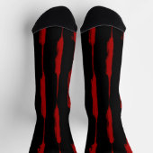 Rote Streifen Socken (Oben)