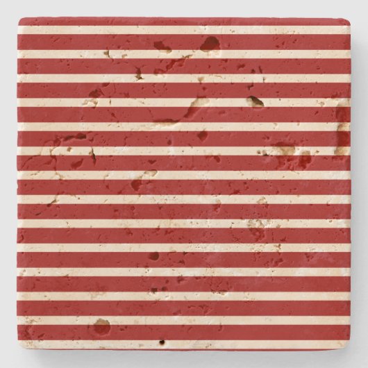 Rote Streifen Steinuntersetzer (Vorderseite)