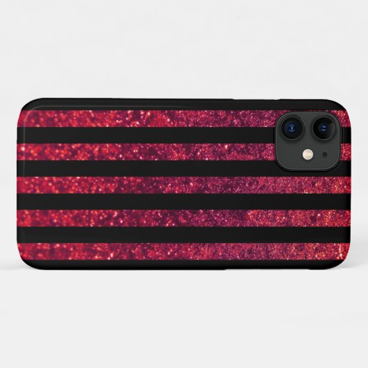 Rote Streifen, Streifen aus Glitzer, Streifen Case-Mate iPhone Hülle (Rückseite (Horizontal))