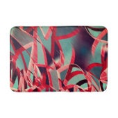 Rote Streifen über blau oder grau, tropfte Bilder Badematte (Vorderseite)