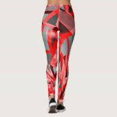 Rote Streifen über blau oder grau, tropfte Bilder Leggings (Rückseite)