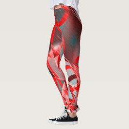 Rote Streifen über blau oder grau, tropfte Bilder Leggings