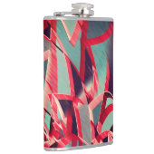 Rote Streifen über grau oder blau, tropfte Bilder Flachmann (Rechts)