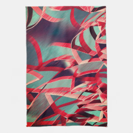 Rote Streifen über grau oder blau, tropfte Bilder Geschirrtuch