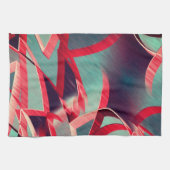 Rote Streifen über grau oder blau, tropfte Bilder Geschirrtuch (Horizontal)