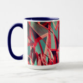 Rote Streifen über grau oder blau, tropfte Bilder Tasse (Links)