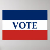 Rote Streifen und blaue Streifen Poster (Vorne)