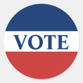 Rote Streifen und blaue Streifen Runder Aufkleber (Vorderseite)