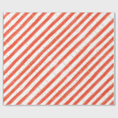 Rote Streifen und Gold Glitzer Kinder Party Geschenkpapier (Flach)