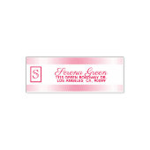 Rote Streifen und Monogramm Permastempel (Design)