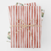 Rote Streifen Weihnachten Glücklich Marshmallow Geschenkpapier Set (Beispiel)