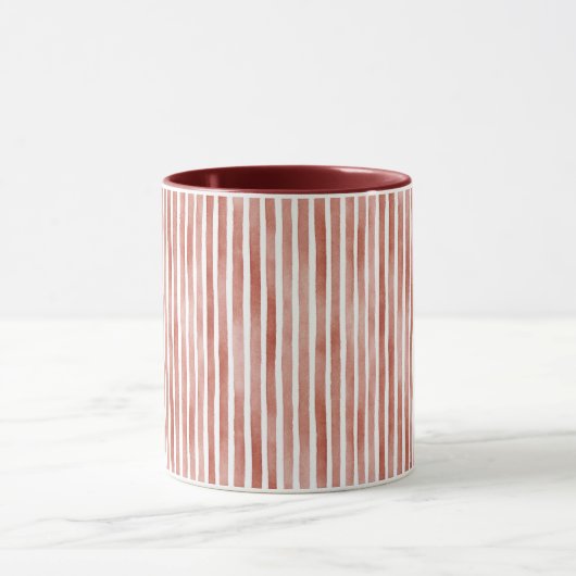 Rote Streifen Weihnachten Tasse (Zentrum)
