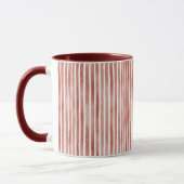 Rote Streifen Weihnachten Tasse (Links)