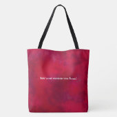 Rote Studentinnenverbindung-schwarze Kunst Tasche (Rückseite)